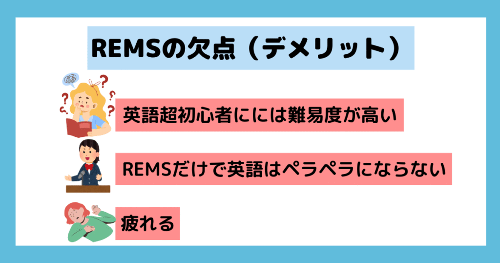 REMSのデメリット